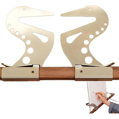 Chevalet réglable pour repose-main, pont de support de main d'artiste, réglable et autobloquant, repose-poignet en métal pour peinture, dessin, croquis, illustration (1/5)