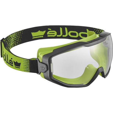 Bolle SPECTN11W Spectrum Platinum Clear Sealed Safety Goggles Black/Green