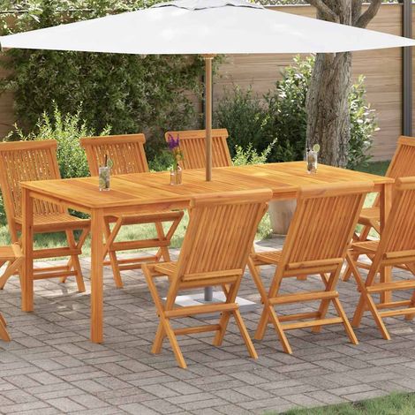 vidaXL Mesa de jardín madera maciza de acacia 200x100x74 cm (1/5)