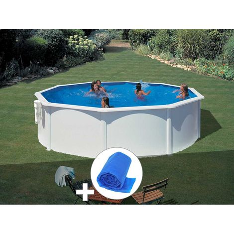 GRE – Piscine hors sol ronde acier 3,70 m – Hauteur 1,22 m – Volume 10,10 m³ – Épurateur 3,8 m³/h – Échelle incluse
