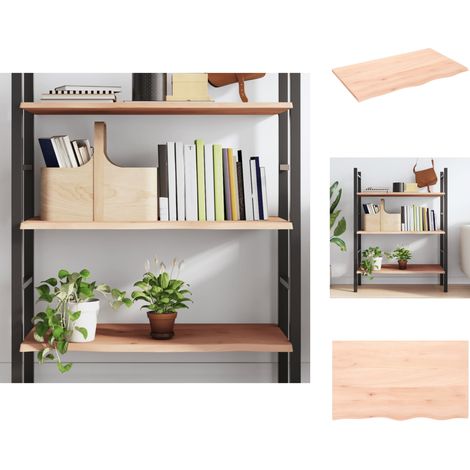 Wandregale - Living Wandregal 100x60x2 cm Massivholz Eiche Unbehandelt (1/5)