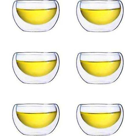 6-teiliges Set Glas-Teetassen (1/3)