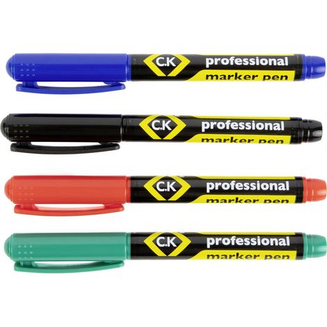 C.K T3594 Marqueur permanent noir, rouge, vert, bleu résiste à l'eau: oui (1/4)