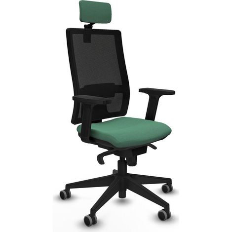 piqueras-y-crespo Chaise de bureau moderne vert émeraude (1/3)