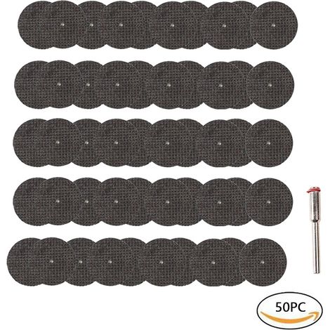 Disco de corte de resina de doble malla, hoja de sierra circular para cortar metales y chapas finas, accesorios para amoladora eléctrica, juego de hojas de sierra (38 mm, 10 piezas, 2 barras) (1/5)