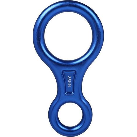 KZQ – Descendeur en rappel aluminium 35 kN – Compatible cordes 8-13 mm – Surface anodisée pour réduire frottements – Pour escalade et sauvetage technique (1/5)