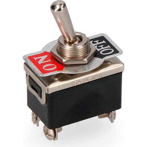 EDM – Interrupteur bipolaire 10A 250V – Coin métallique – Installation facile pour applications domestiques et commerciales – Haute qualité et durabilité (1/2)