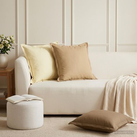 vidaXL Federa 2 pz HOUTEN Tortora 45 x 45 cm Poliestere