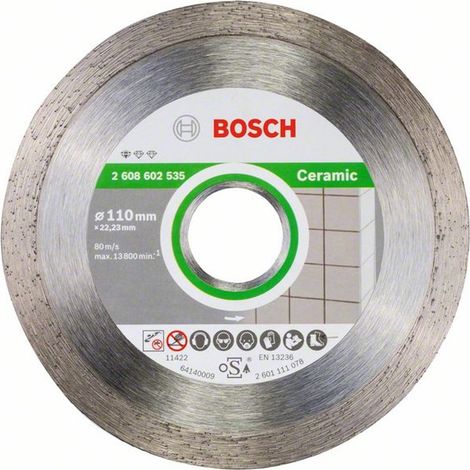 Bosch Diamanttrennscheibe Standard for Ceramic 110x22,23x1,6x7,5mm 2608602535