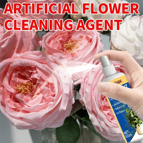KineShineX Reiniger für künstliche Blumen, Reinigungs- und Pflegespray für Plastikblumen, Pflanzenreinigungsspray, Spray für Tischblumenarrangements usw. (1/5)