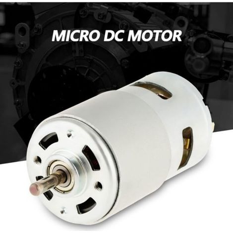 Micromoteur À Balais - 12 V CC - 12000 Tr/Min - Réducteur Métallique - Arbre Cylindrique 16 Mm - 60 W (1/4)