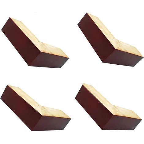 Les lève-meubles en bois massif, utilisés pour surélever les pieds des canapés-lits, des tables de chevet, des tables basses et des meubles TV, comprennent des patins de protection pour le sol. (1/5)