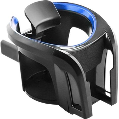 Portavasos universal para coche，2 en 1: portabotellas，portavasos y soporte para teléfono，Soporte ajustable para rejilla de ventilación，Azul (1/5)