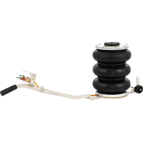 Cric pneumatique 5 tonnes, triple coussin gonflable, hauteur de levage 16,5-40,6 cm, capacité 4999,9 kg, levage ultra-rapide. (1/5)