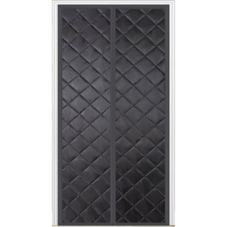 Tenda magnetica isolante per porta, protezione dal freddo, oscuramento della luce, isolamento acustico, 85 x 210 cm (nero) (1/4)