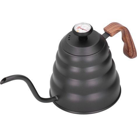 1,2-Liter-Edelstahl-Teekessel mit Thermometer, Schwanenhalsausguss und Filterkaffeekanne (1/5)