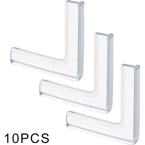 Set mit 10 transparenten PVC-Winkelschutzleisten für Möbel