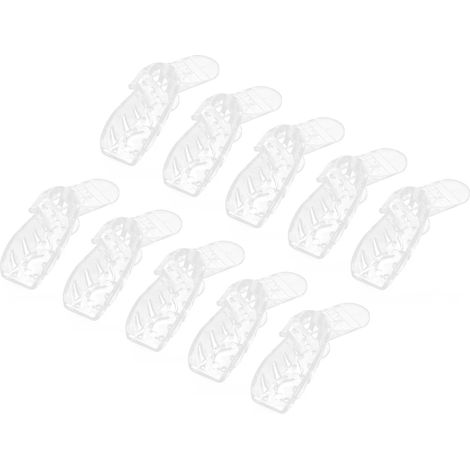 10 plateaux dentaires jetables transparents pour empreintes, modèles supérieurs droits et inférieurs gauches, soins dentaires (1/5)