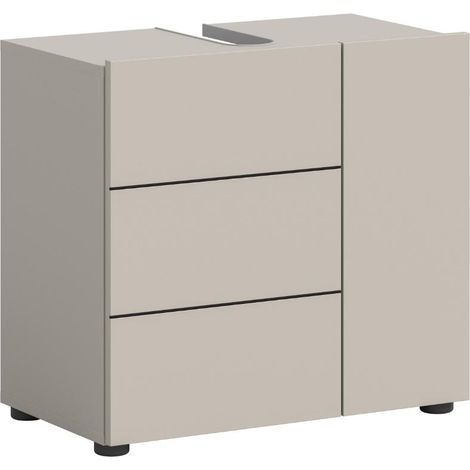 Vira meuble sous lavabo 2 portes cachemire décor. (1/5)