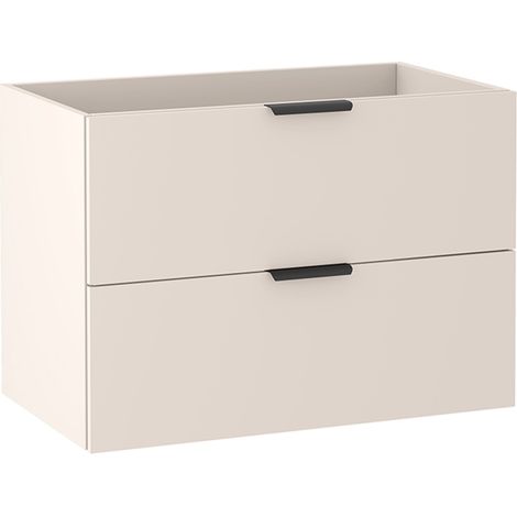 Meuble sous vasque suspendu 2T L.80 cm cachemire mat LUNA Furnidea (1/5)