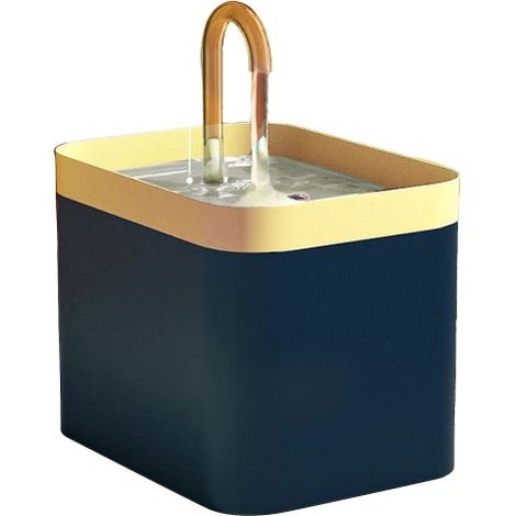 Fontaine à eau automatique de 1,5 L pour chiens et chats, distributeur pour gamelle d'animaux, nouvelle couleur bleu foncé.-AquaForge (1/4)