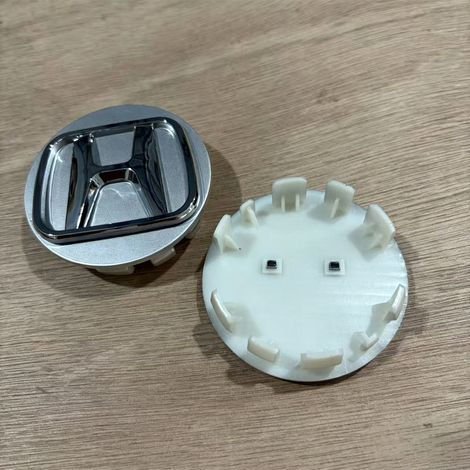 Cache moyeu de roue pour Honda Accord Civic CR-V HR-V Odyssey Fit, enjoliveur central de jante avec logo argenté diamètre 62 mm, lot de 4 pièces (1/3)