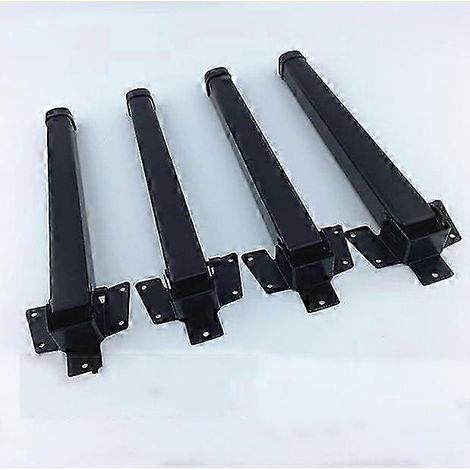 Pieds de table de camping d'extérieur, hauteur 28 cm/37 cm, ensemble de 4 pièces, pliables et portables, 37 cm noir. (1/5)