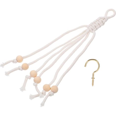 de 2 supports à fruits en bois et corde de coton (1/5)