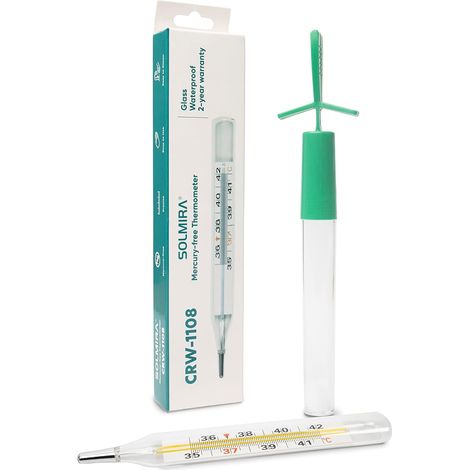 Thermomètre en Verre sans Mercure, de Haute Précision, Résistant à l'eau, Convient aux Bébés, Enfants et Adultes (1/5)