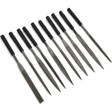 Ensemble de mini limes aiguilles en acier au carbone, limes à une seule face pour le lissage des métaux, modules 5 x 180 mm
