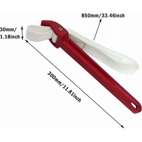 Clé à élastiques universelle, clé à élastiques multifonctionnelle, clé à élastiques universelle réglable en alliage d'aluminium et nylon (1/4)