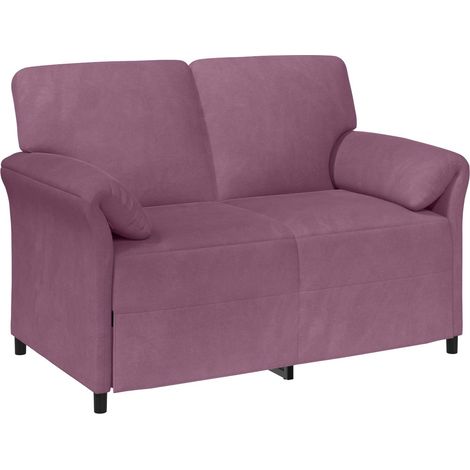 Sofá de 2 Plazas Morado 138 x 83 x 95 cm Terciopelo vidaXL (1/5)