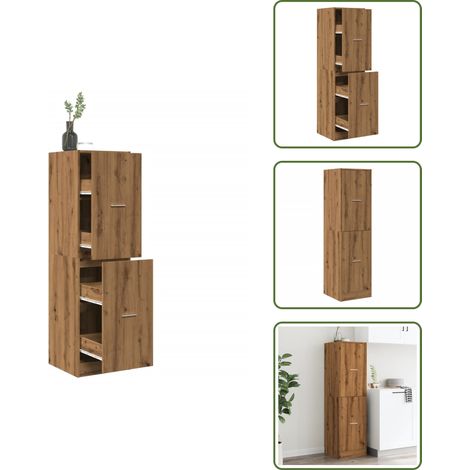 Schrank für Küche - vidaXL Apothekerschrank Artisan-Eiche 40x41x144,5 cm Holzwerkstoff - Schrank für Wohnzimmer (1/5)
