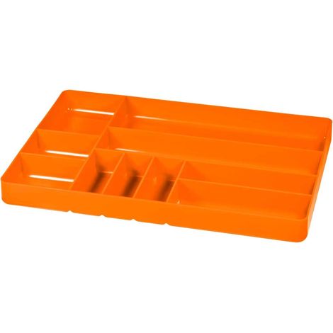 Plateau de rangement pour outils de garage, orange, 10 compartiments (1/5)