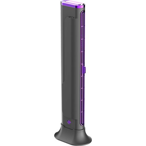 Enfriador de aire portátil USB - Adecuado para el hogar/oficina o dormitorio (morado) - Ventilador de torre de escritorio - Ventilador vertical sin aspas - Compacto/Potente/Sp (1/4)