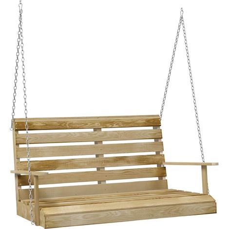 Banco balancín madera de pino impregnada 110 cm vidaXL (1/5)