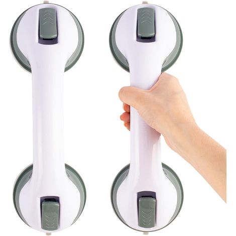 Ventouse de Poignée Douche, Poignée Ventouse, Barre de Maintien Douche avec Ventouse pour Salle de Bain/WC, Poignée à Ventouse Pour Enfants et Senior (1/5)