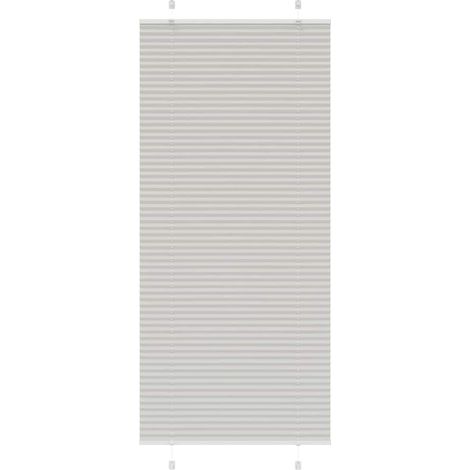 Plissee Hellgrau 90x200 cm Stoffbreite 89,4 cm Polyester