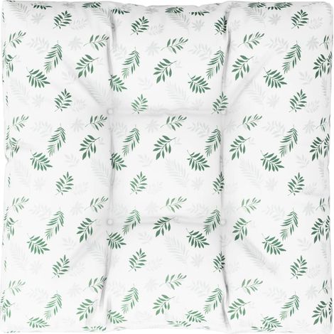 Maison Exclusive - Palettenkissen Blattmuster 80x80x12 cm Stoff (1/5)