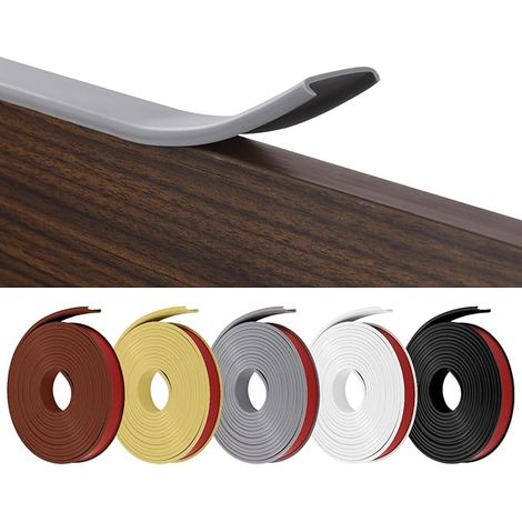 Bande de Chant en Forme de U Coin de Table Protection Bebe Flexible en TPE Protections pour Bébé avec Colle autocollante Tables et Coins de Meubles 3 m x 18 mm Gris (1/5)