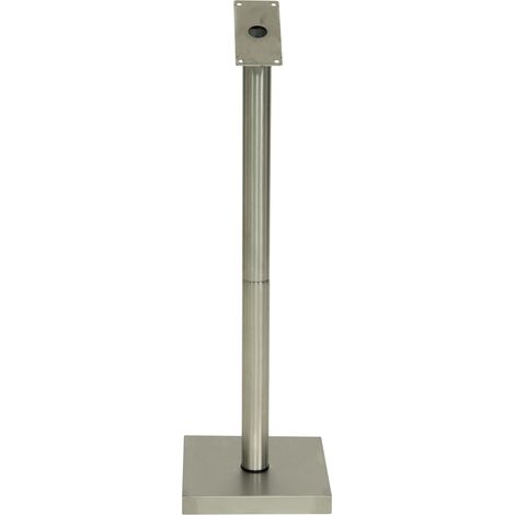 Ensemble pied + socle carré pour présentoir LED - Acier inoxydable, 85 cm - Securit