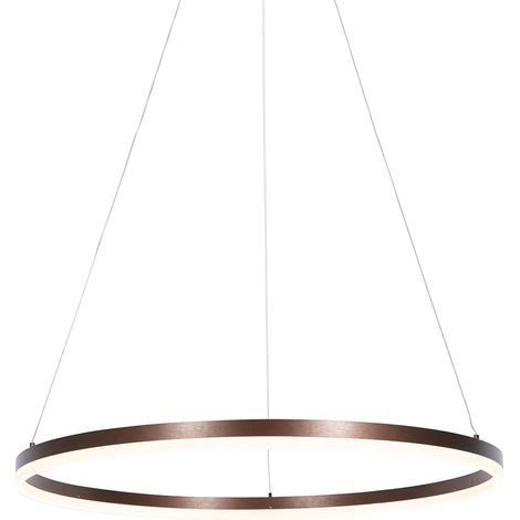 Design-Hängelampe Bronze 80 cm inkl. LED 3-stufig dimmbar - Anello