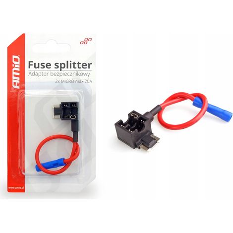 Adaptador de fusible, fusible de derivación adicional MICRO de perfil bajo 20A