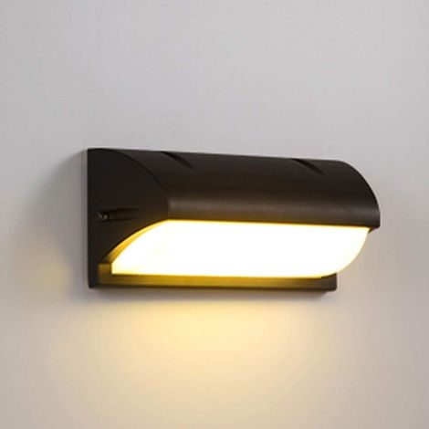 LED-Außenwandleuchte, 18 W, moderne Außenwandleuchte, IP65 wasserdichte Aluminium-Wandleuchte für Gartenkorridor, Schwarz