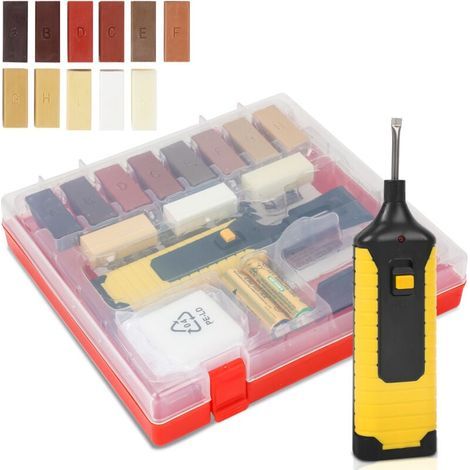 ALOVZE Parkettboden-Reparaturset Set 11x Wachsstifte in verschiedenen Farben für Laminatreparaturen (1/4)