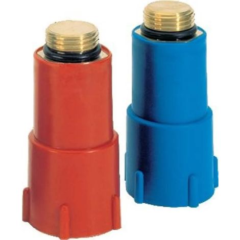 Tappo Prova Impianti Con Filettatura In Ottone - Colore: Blu