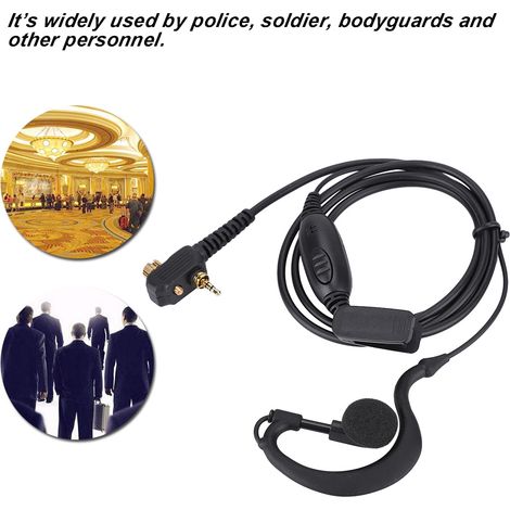 Micro-casque PTT avec oreillette pour radio Motorola Tetra MTH800 MTP850 Talkie-Walkie (1/5)