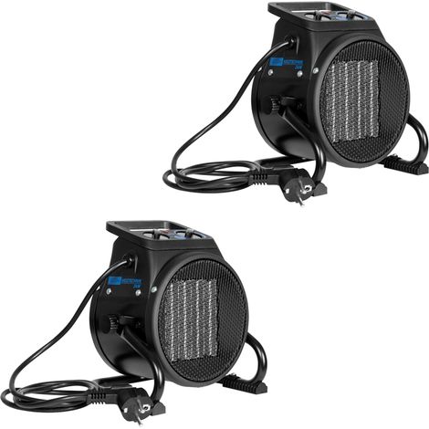 Güde 2x Elektroheizer GEH 2000 P Heißluftgebläse 2000 W Heizleistung 50 m³ (1/5)