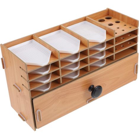 Boîte de Rangement pour Dessins Diamant Multifonction, Tiroir 1 Couche, Bois Naturel, Organiseurs de Perles et Bijoux, Artisanat et Loisirs Créatifs, Atelier, Usage Quotidien (1/5)