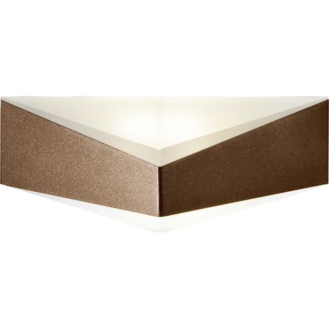 Aplique de pared GEOMETRIC doble emisión E27 LED Bulb 10 W IP65 Marrón óxido (1/4)